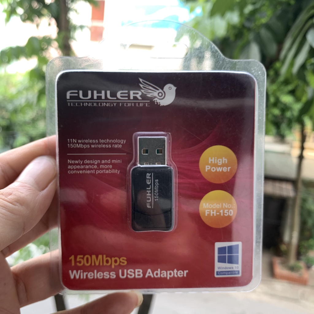 USB thu sóng WIFI Fuhler FH-150 tốc độ cao dùng cho máy tính để bàn thay thế dây mạng