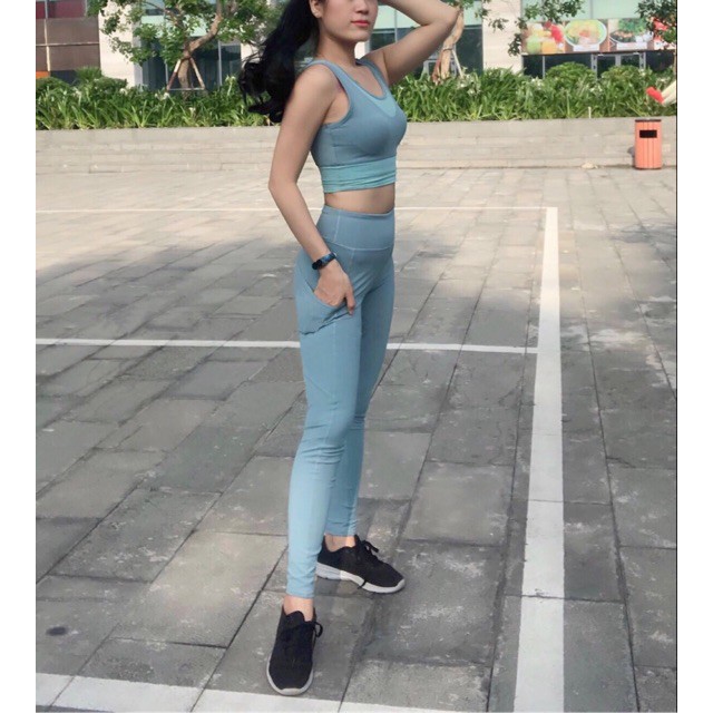 [ SIÊU HOT ] BỘ TẬP GYM YOGA PHỐI LƯỚI MẪU MỚI * HÀNG CHUẨN *