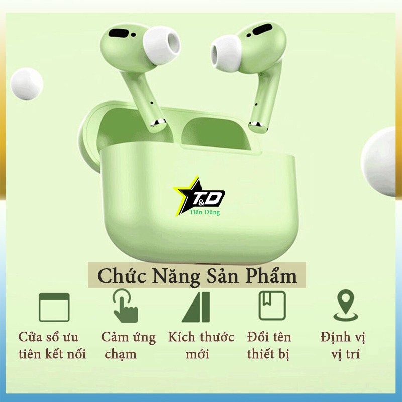 Tai nghe bluetooth inpods pro bản nâng cấp tai nghe inpods 12- Tai nghe inpods pro thiết kế trẻ trung có các màu