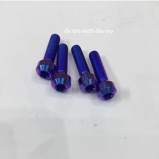 Combo ốc GR5 titanium 6 ly 2,5 phân bắt cùm tay thắng , tay côn