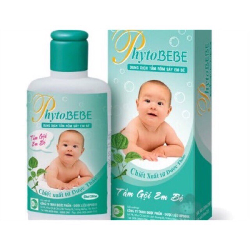 Phytobebe 100ml - dung dịch tắm rôm sảy cho bé