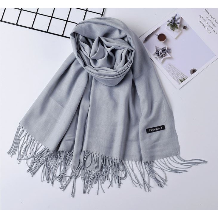 KHĂN QUÀNG CỔ CASHMERE MÀU TRƠN CỰC MỊN ĐẸP AH775