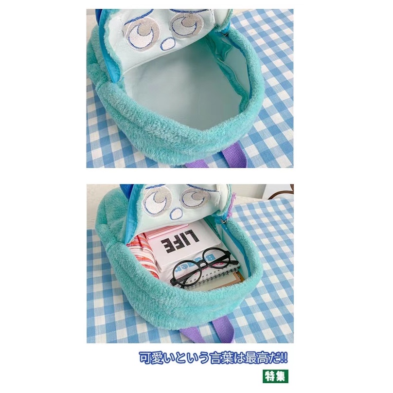 Disney Ba Lô Đi Học Hình Gấu Pooh / Chipmunk Nhồi Bông Dễ Thương Cho Nữ