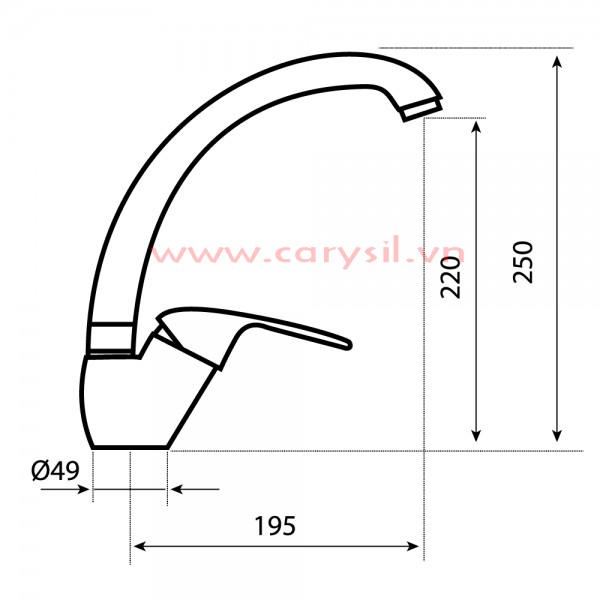 Vòi rửa chén nóng lạnh Argo G-2821, Sản xuất tại Italy, bảo hành 3 năm