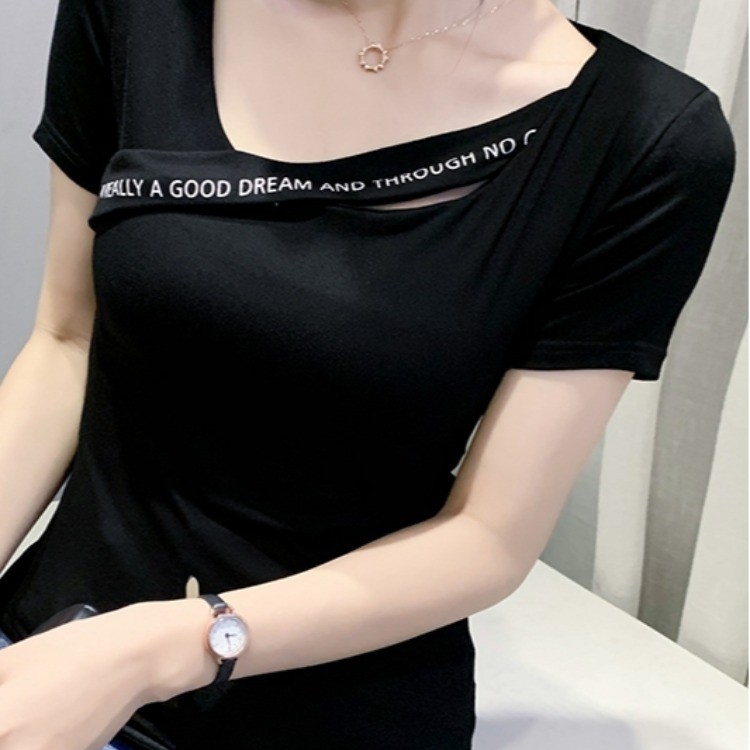 Áo Thun Tay Ngắn Dáng Ôm Thêu Họa Tiết Thời Trang Mùa Hè Châu Âu Size S-2Xl