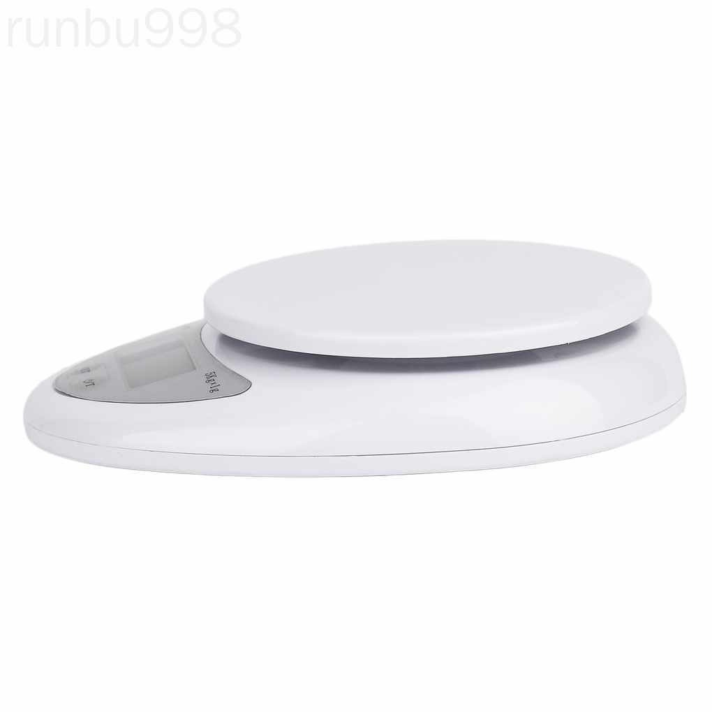 Cân Điện Tử 5kg 5000g / 1g Cân Bằng Cho Nhà Bếp Chạy Bằng Pin Runbu998