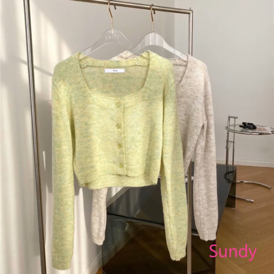 Áo Cardigan Dệt Kim Tay Dài Phong Cách Thời Trang Hàn Quốc Dành Cho Nữ