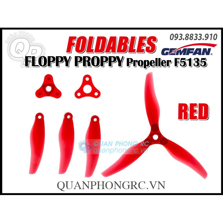 Cánh Xếp GEMFAN Floppy Proppy F5135 5.1&quot; Folding Propellers (2 Cặp)