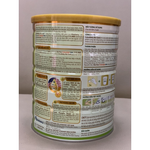 Sữa colosbaby BiO gold 800g 0+1+2+
