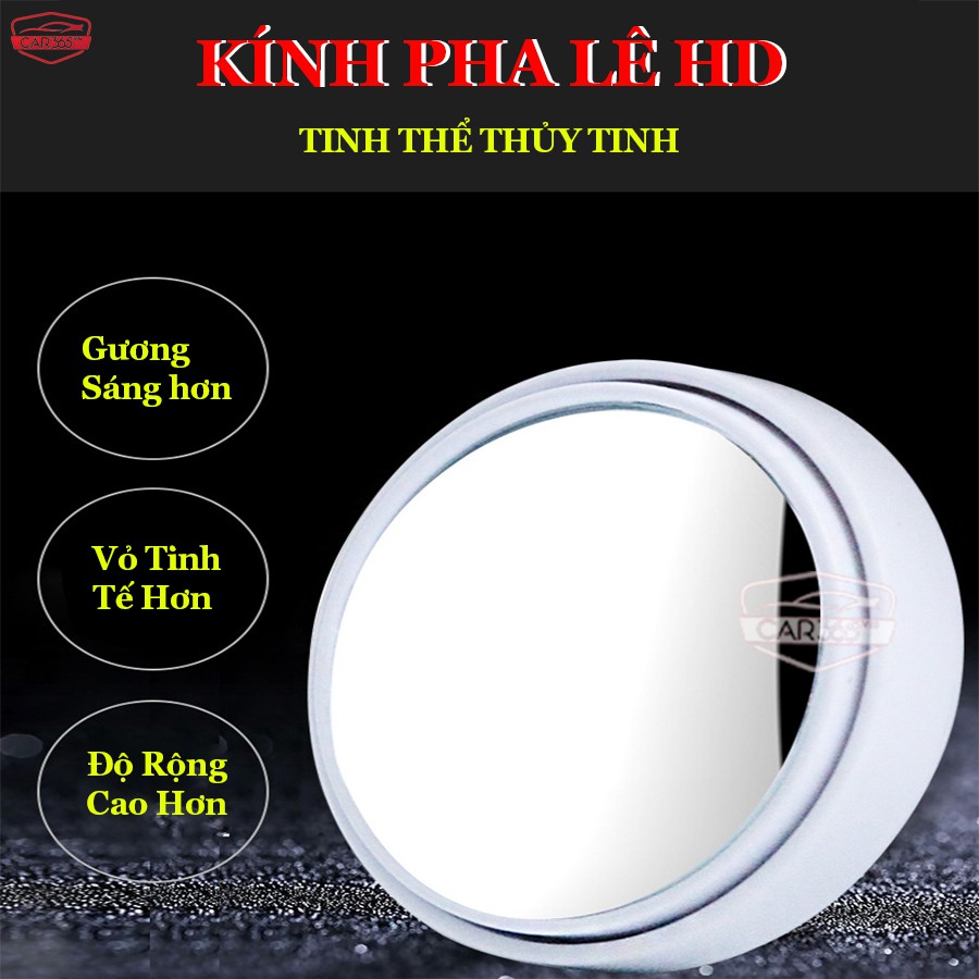 Bộ 2 Gương Lồi CAR365VN Gắn Cho Kính Gương Chiếu Hậu Tránh Điểm Mù Cho Xe Hơi, Xe Ô tô - CAR27