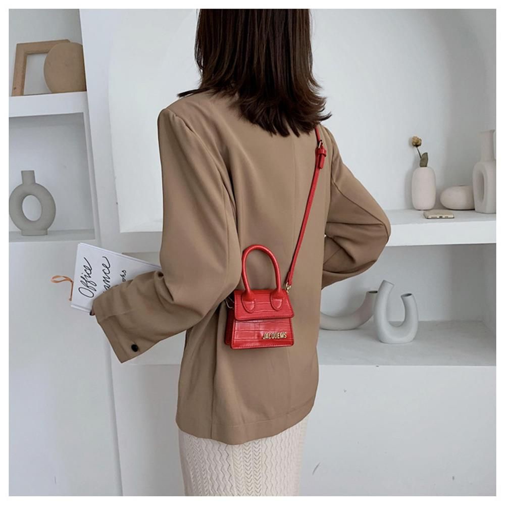 Túi Đeo Vai Mini Bằng Da Pu Nhiều Màu Tùy Chọn Hợp Thời Trang Cho Nữ