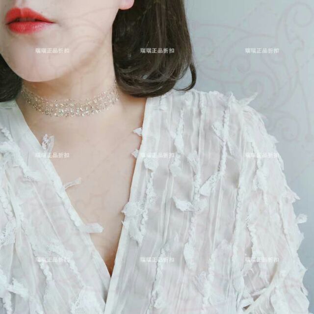 Vòng cổ choker kim tuyến phong cách hàn quốc