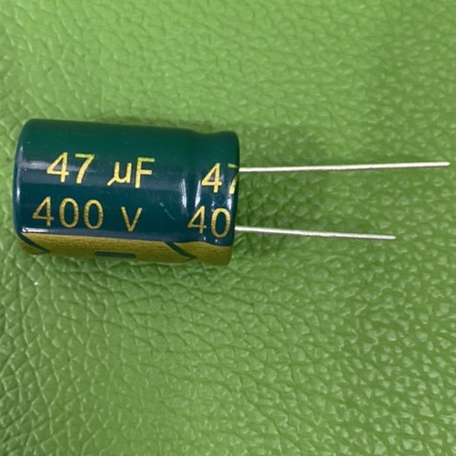 Tụ lộc nguồn tụ hóa 47uF 400V 450V xanh 16x25mm - linh kiện điện tử QUỲNH DIỄN