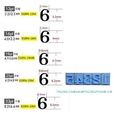 5 thanh ký tự cùng 1 nội dung - Dấu ráp Xtensions 25pt