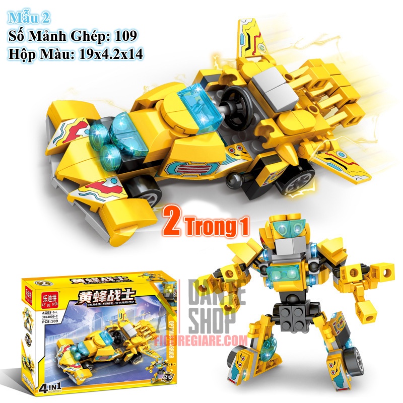 Đồ Chơi Lắp Ghép Robot Biến Hình Transformer Bumblebee 2 trong 1