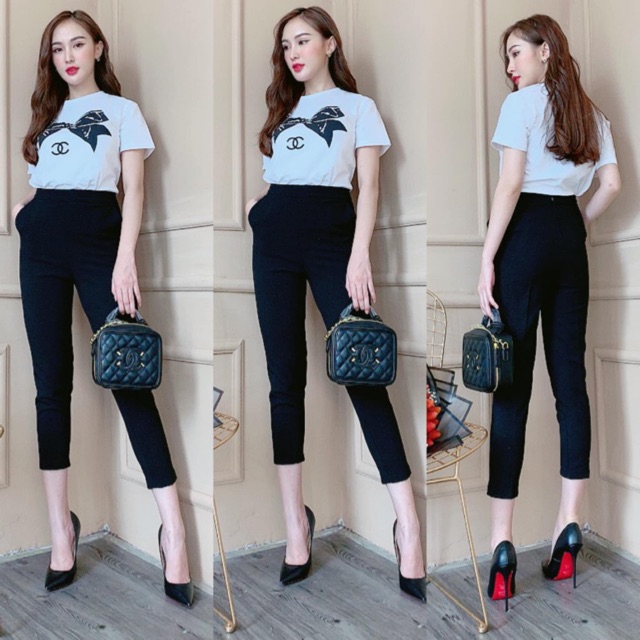 Áo thun in nơ Chan nel Bigsize