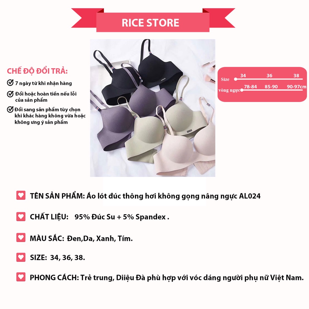 ÁO LÓT SU ĐÚC NÂNG NGỰC THÔNG HƠI KHÔNG GỌNG CHỐNG HẰN MỠ KIMCHIBIKINI bra nữ không gọng nâng ngực tạo khe AL024 | BigBuy360 - bigbuy360.vn