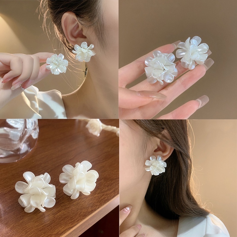 Bông Tai Mạ Bạc 925 Hình Hoa Thời Trang