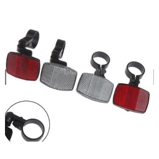 Combo 2 miếng phản quang vuông gắn trước sau xe đạp