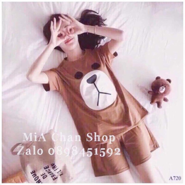 Bộ gấu nâu (hàng có sẵn slll)