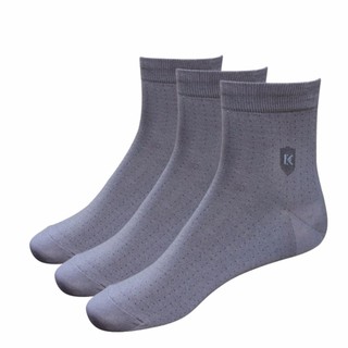 Combo 3 đôi vớ nam Cotton màu xám công sở Donakein