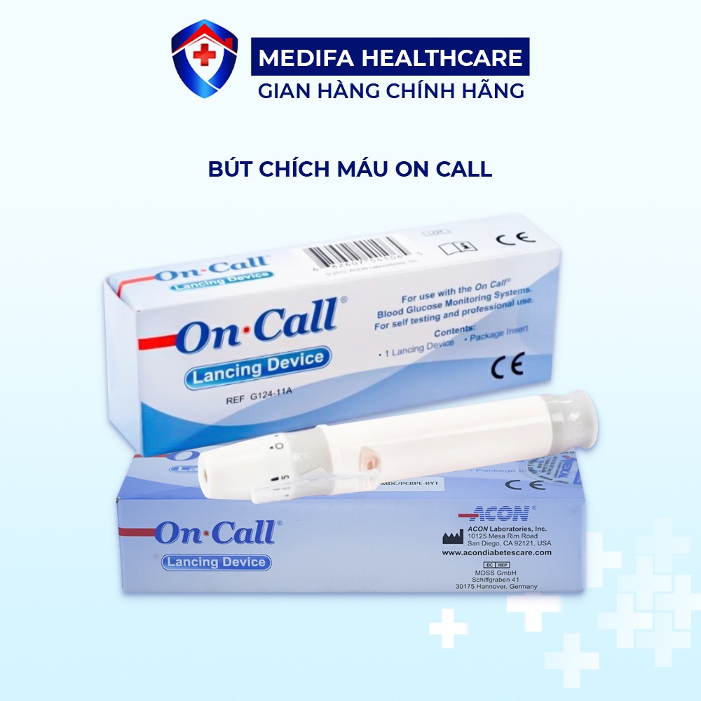 [CHÍNH HÃNG] Bút lấy/chích máu On Call Plus Acon Biotech Mỹ an toàn, tiện lợi