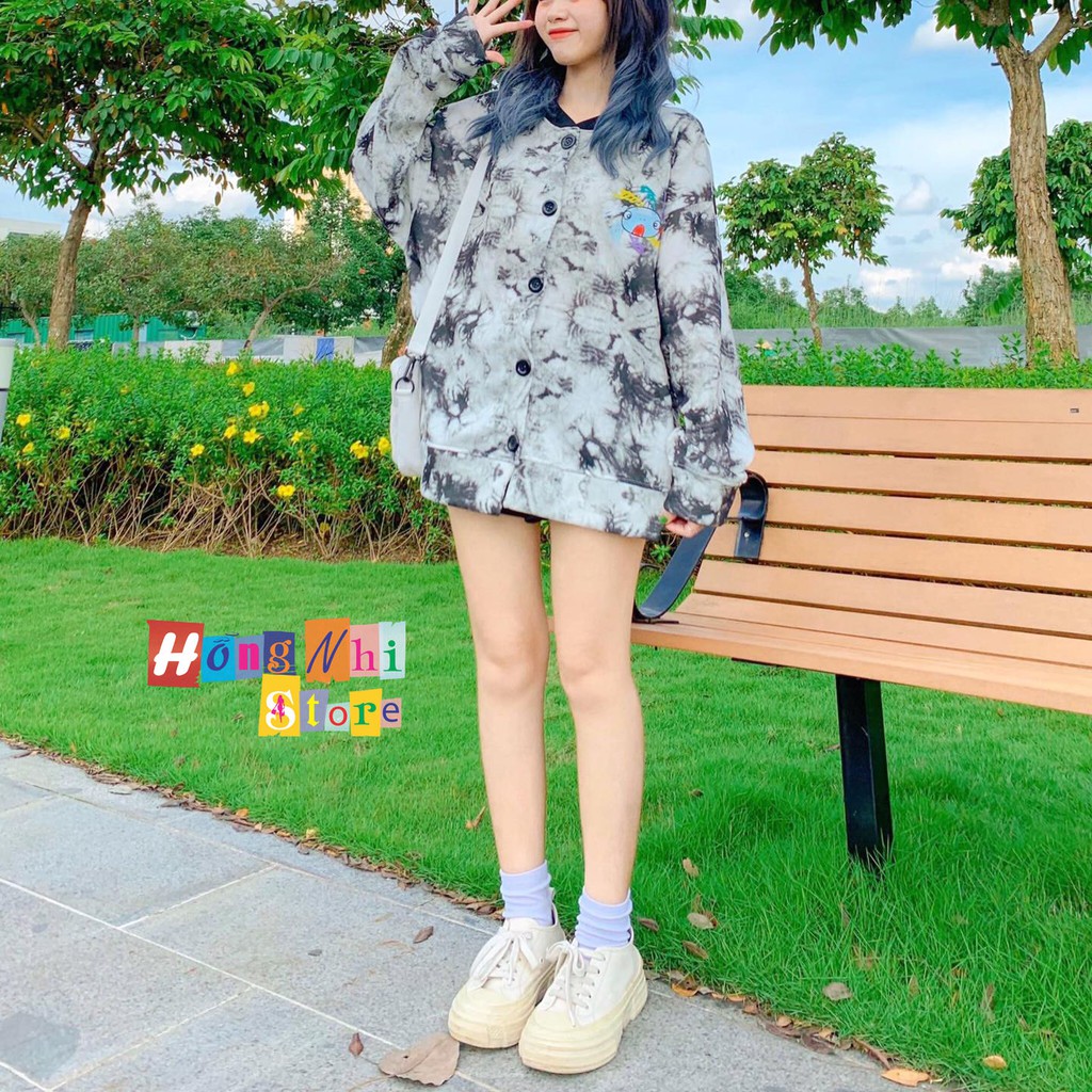 [Mã FATHANG5 giảm 10K đơn 50K] Áo Khoác Cardigan 3D Loang Màu In Hình Tie Dye Oversize Ulzzang Unisex Dáng Rộng Nam Nữ -