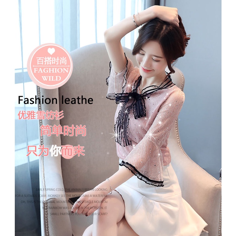 Áo Sơ Mi Ngắn Tay Thời Trang Hàn Quốc Cho Nữ