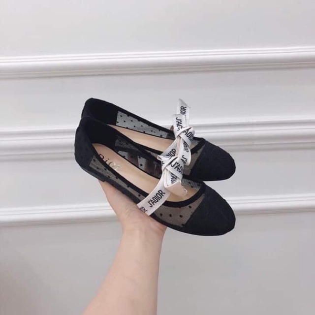 Giày búp bê lứoi chấm bi do