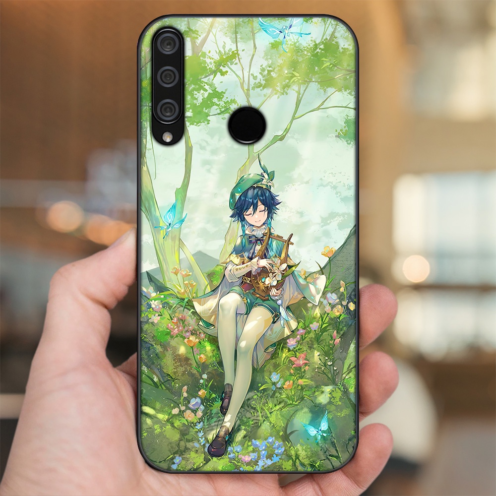 Ốp lưng Huawei Y6P viền đen in hình Venti Genshin Impact