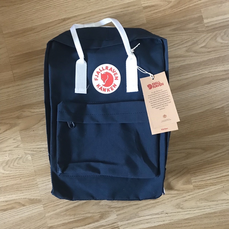 Balo Kanken đi học Navy Mix White size classic