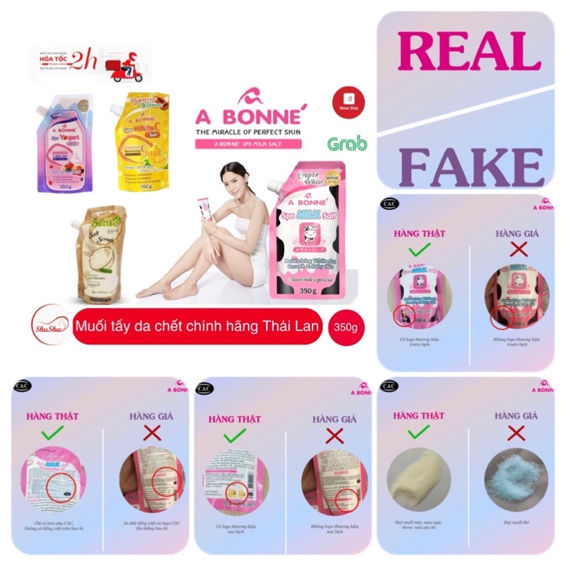 [JUNHEE AUTH ] Muối bò A BONNE' SPA chính hãng Thái Lan