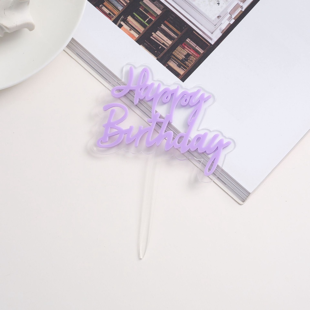 Que Chữ Happy Birthday LấP LáNh CắM Trang Trí BáNh Kem