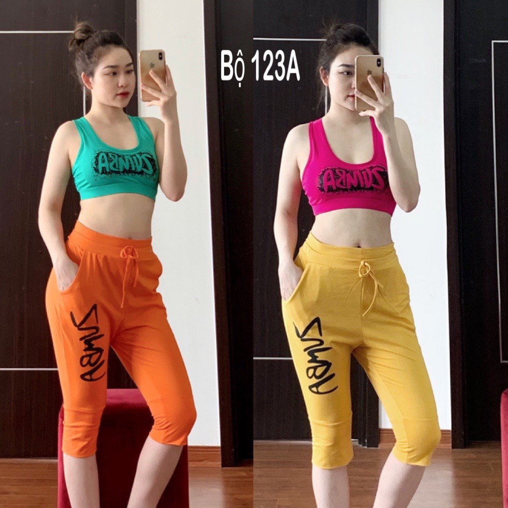 Đồ tập gym yoga zumba,sét tập gym yoga zumba nữ (123A)