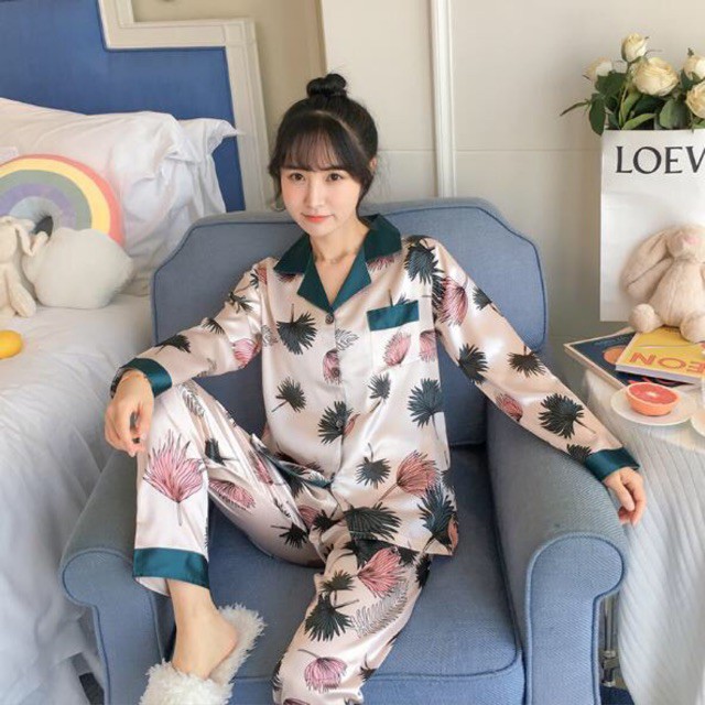 Đồ Bộ Pijama Lụa Mềm Không Nhăn Không Phai Màu Chất Đẹp