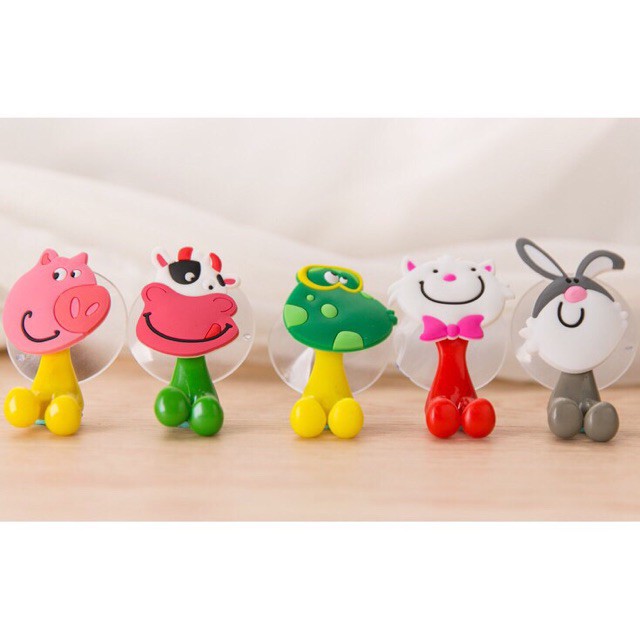 Kẹp bàn chải đánh răng hút chân không hình thú