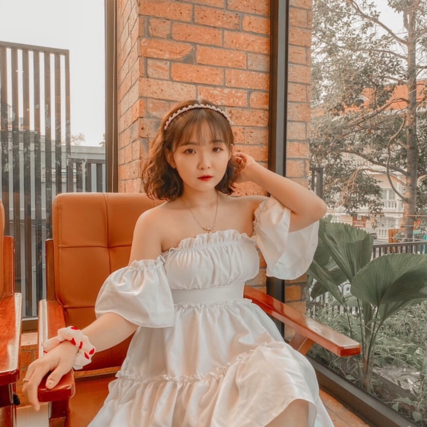 Đầm dự tiệc trễ vai Damin | BigBuy360 - bigbuy360.vn