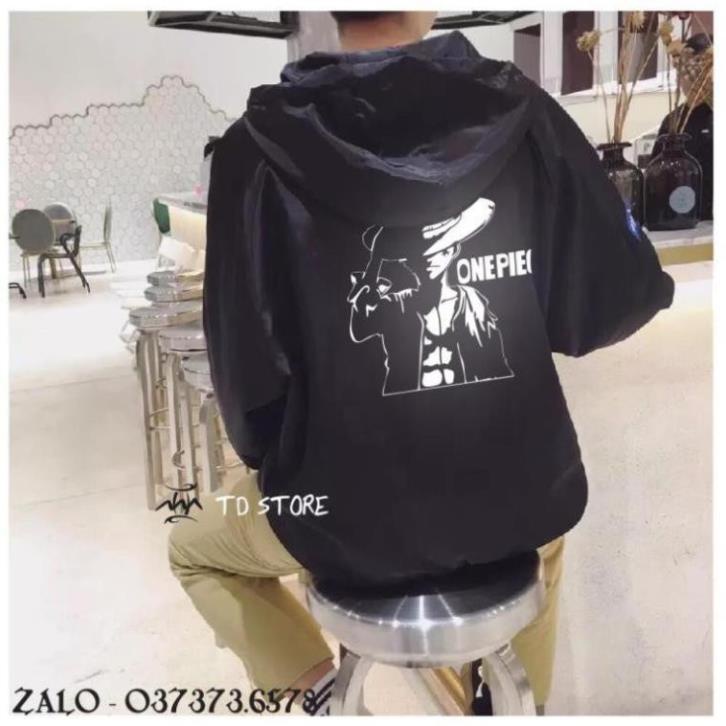 SALE- [ Form 75kg] Áo khoác dù phản quang Luffy One Piece cực chất - áo cực chất /uy tín chất lượng