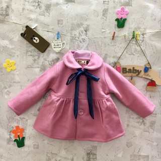 Áo Khoác Dạ Cho Bé Màu Hồng
