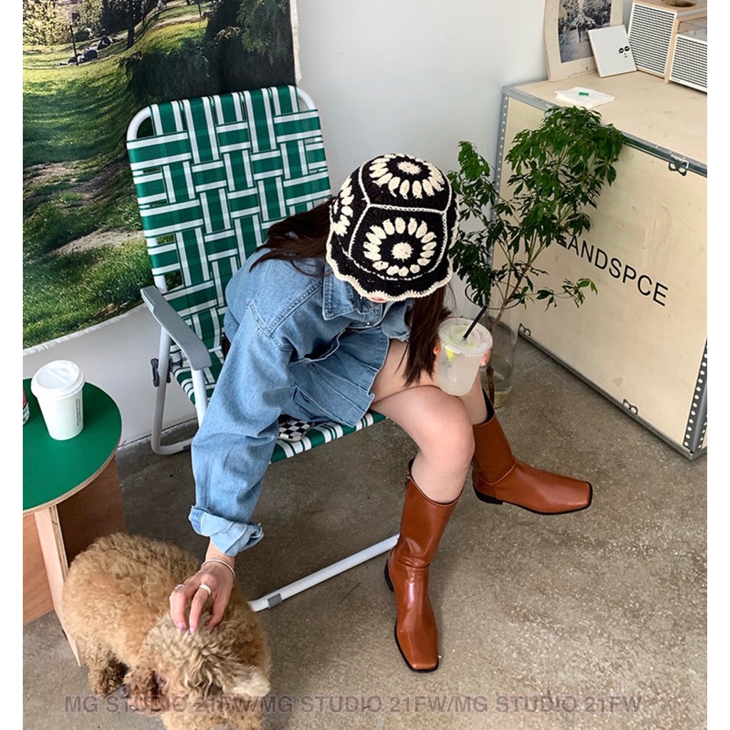 Nón tai bèo Mg Studio kiểu retro thêu hoa một tùy chọn