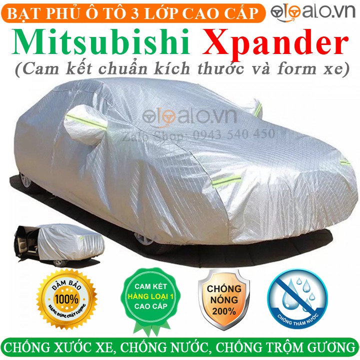 Bạt Phủ Ô Tô Mitsubishi Xpander Cao Cấp 3 Lớp Chống Nắng Nóng Chống Nước Chống xước | OTOALO