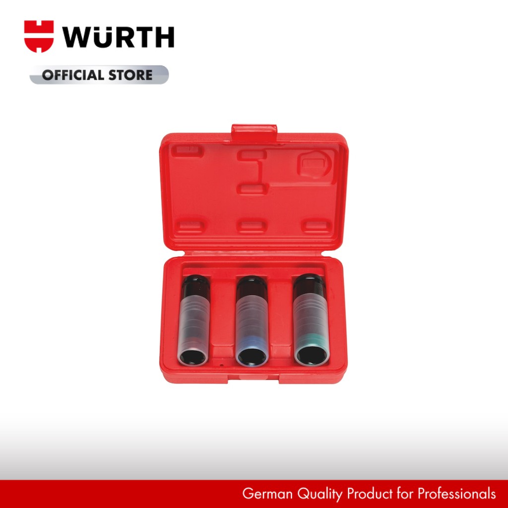 Wurth Bộ 3 Đầu Tuýp Vặn Ốc Lục Giác1/2 Inch