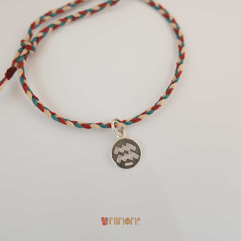 Vòng bính waterproof phối màu charm bạc s925 cung hoàng đạo (5)