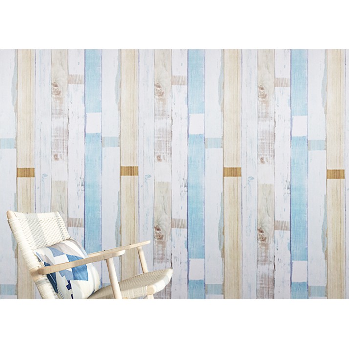 Decal giấy dán tường giả ván âu mỹ (khổ rộng 45cm)