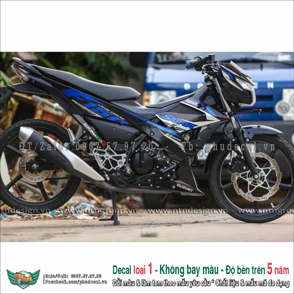 Tem rời Satria xanh đen (2)