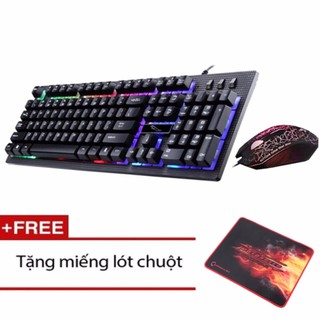 Combo bàn phím led giả cơ g20 và chuột chơi game oye v10 + tặng kèm lót chuột