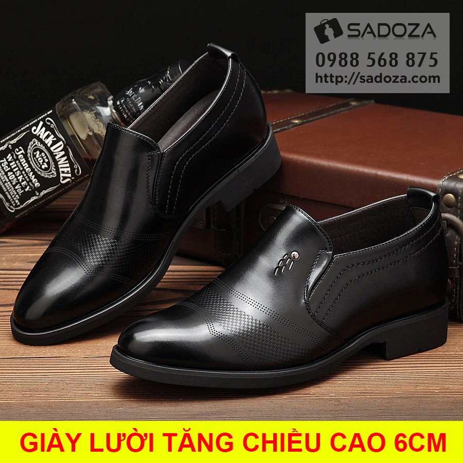 Giày Tăng Chiều Cao Nam Đen Công Sở Hàn Quốc SADOZA Giày Lười Nam Đẹp Giá Rẻ Tại Hà Nội GD45