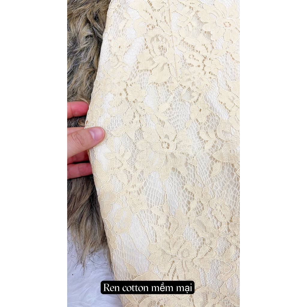 Váy ren be thiết kế tay bồng xinh xắn MC V118-tặng kèm nơ cài xinh