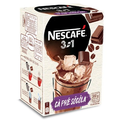 Hộp 10 gói x 20g Nescafe Cà Phê Sô Cô La