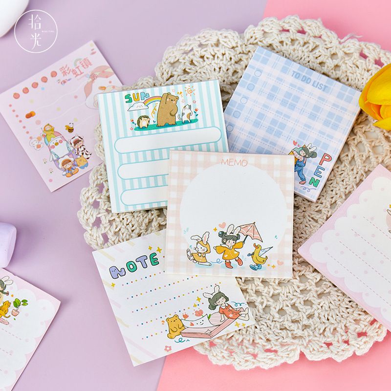 Tách lẻ 8 giấy note dễ thương không trùng mẫu